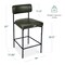 Best Choice Products Set of 2 Faux Leather Counter Stools for Kitchen Island and Dining w/ Metal Frame